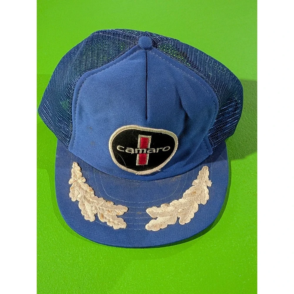 Vintage Chevy Camaro Trucker Hat Snapback Blue OSFM Chevrolet Vintage‎